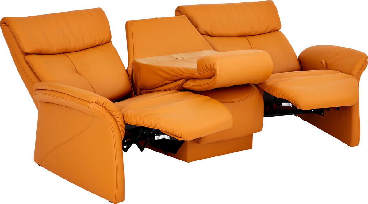 TRAPEZSOFA in Echtleder Gelb  - Gelb, Konventionell, Leder (208/107/103cm) - Himolla Komfortklass