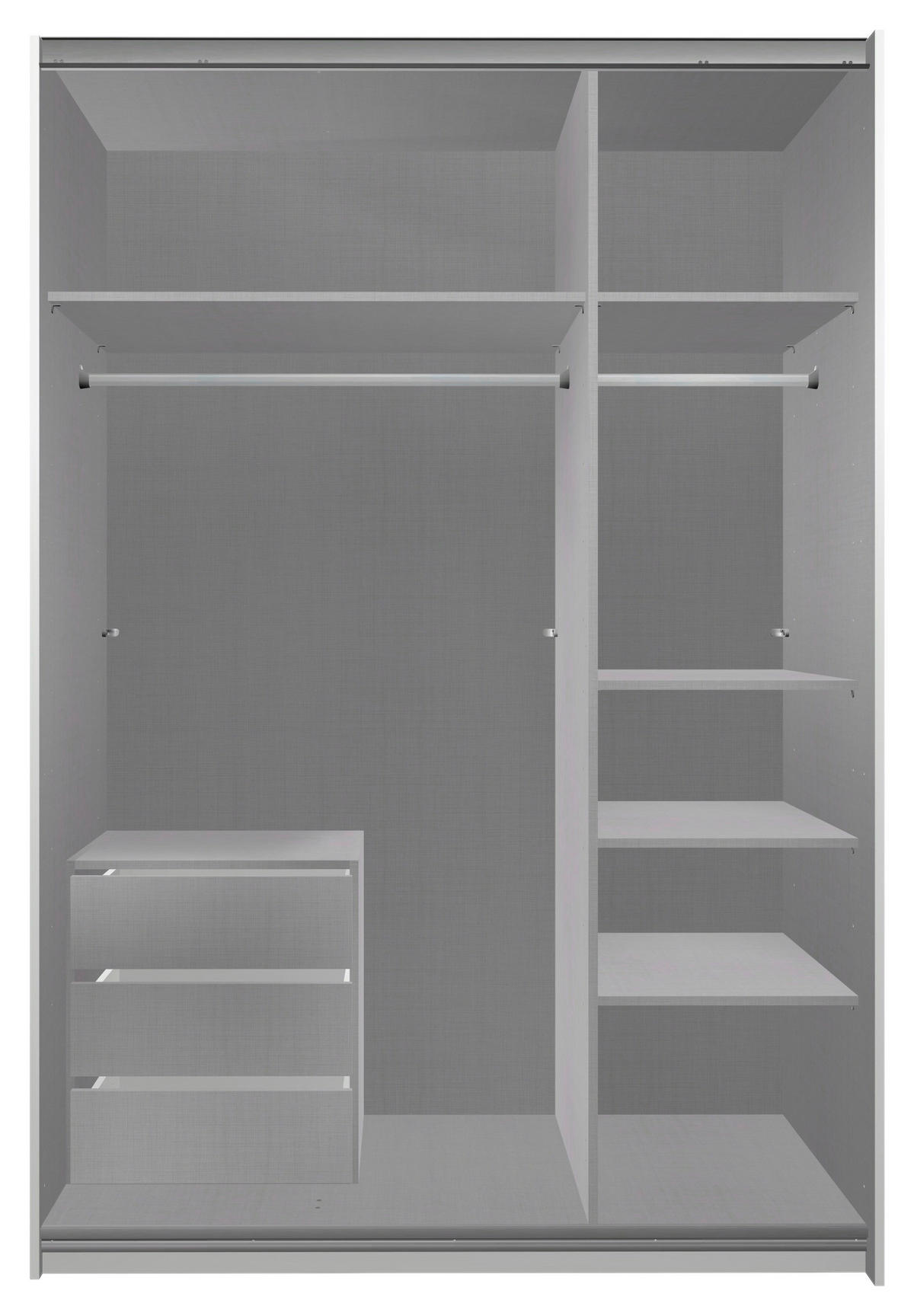 SCHUBKASTENEINSATZ 52/57/40 cm   - Grau, Modern, Holzwerkstoff (52/57/40cm) - MID.YOU