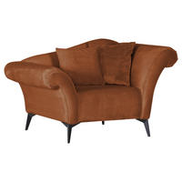 SESSEL Chenille Kupferfarben    - Schwarz/Kupferfarben, Design, Textil/Metall (138/83/85cm)