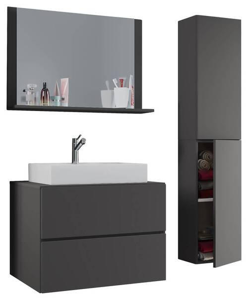 BADEZIMMER 4-teilig  in 94 cm  - Anthrazit/Weiß, MODERN, Keramik/Holzwerkstoff (94cm) - MID.YOU