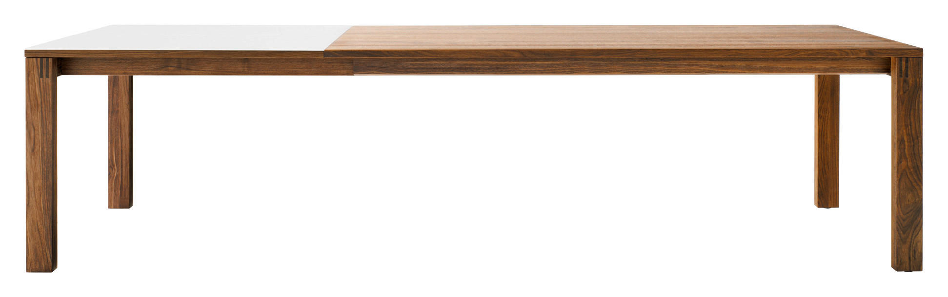 ESSTISCH in Holz, Glas 175(275)/110/75 cm  - Nussbaumfarben/Weiß, Design, Glas/Holz (175(275)/110/75cm) - Team 7