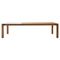 ESSTISCH in Holz, Glas 175(275)/110/75 cm  - Nussbaumfarben/Weiß, Design, Glas/Holz (175(275)/110/75cm) - Team 7