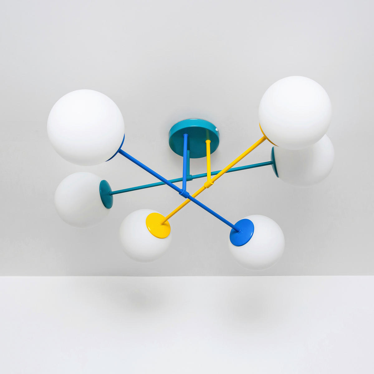 KINDERDECKENLEUCHTE 76/76/31 cm   - Multicolor, LIFESTYLE, Glas/Metall (76/76/31cm)