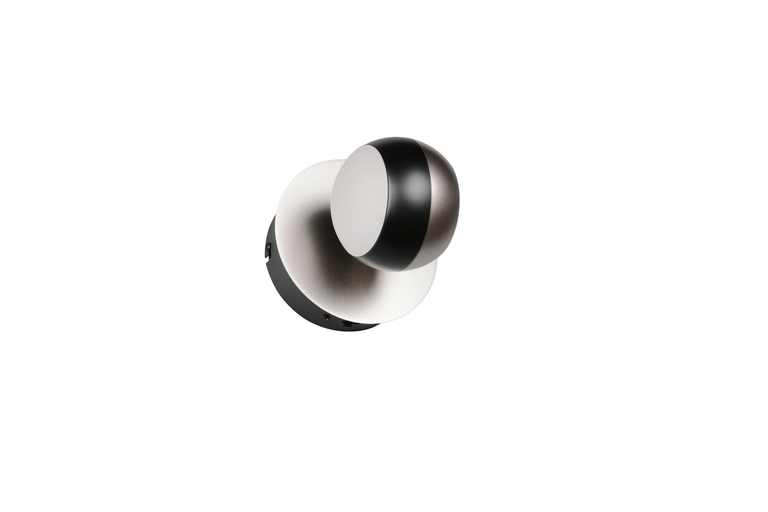 APLICĂ DE PERETE CU LED - culoare nichel/negru, Design, metal (13.5/13,5cm) - Trio Leuchten