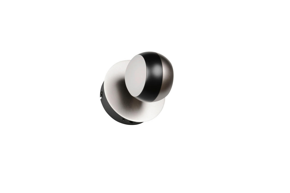 LED-WANDLEUCHTE - Schwarz/Nickelfarben, Design, Metall (13.5/13,5cm) - Trio Leuchten