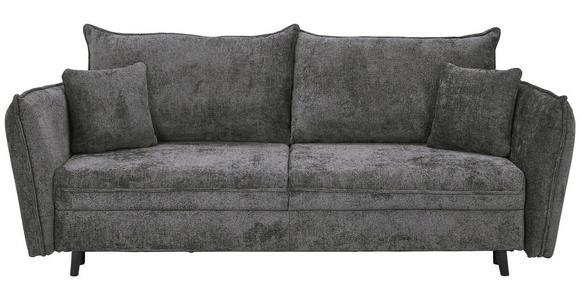 SCHLAFSOFA Chenille Anthrazit Zierkissen, Rückenkissen, Bettkasten  - Anthrazit/Schwarz, KONVENTIONELL, Holz/Textil (238/99/108cm) - Carryhome