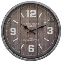 WANDUHR Grau, Weiß, Dunkelbraun 38/38/6 cm  - Dunkelbraun/Weiß, LIFESTYLE, Glas/Kunststoff (38/38/6cm) - Landscape