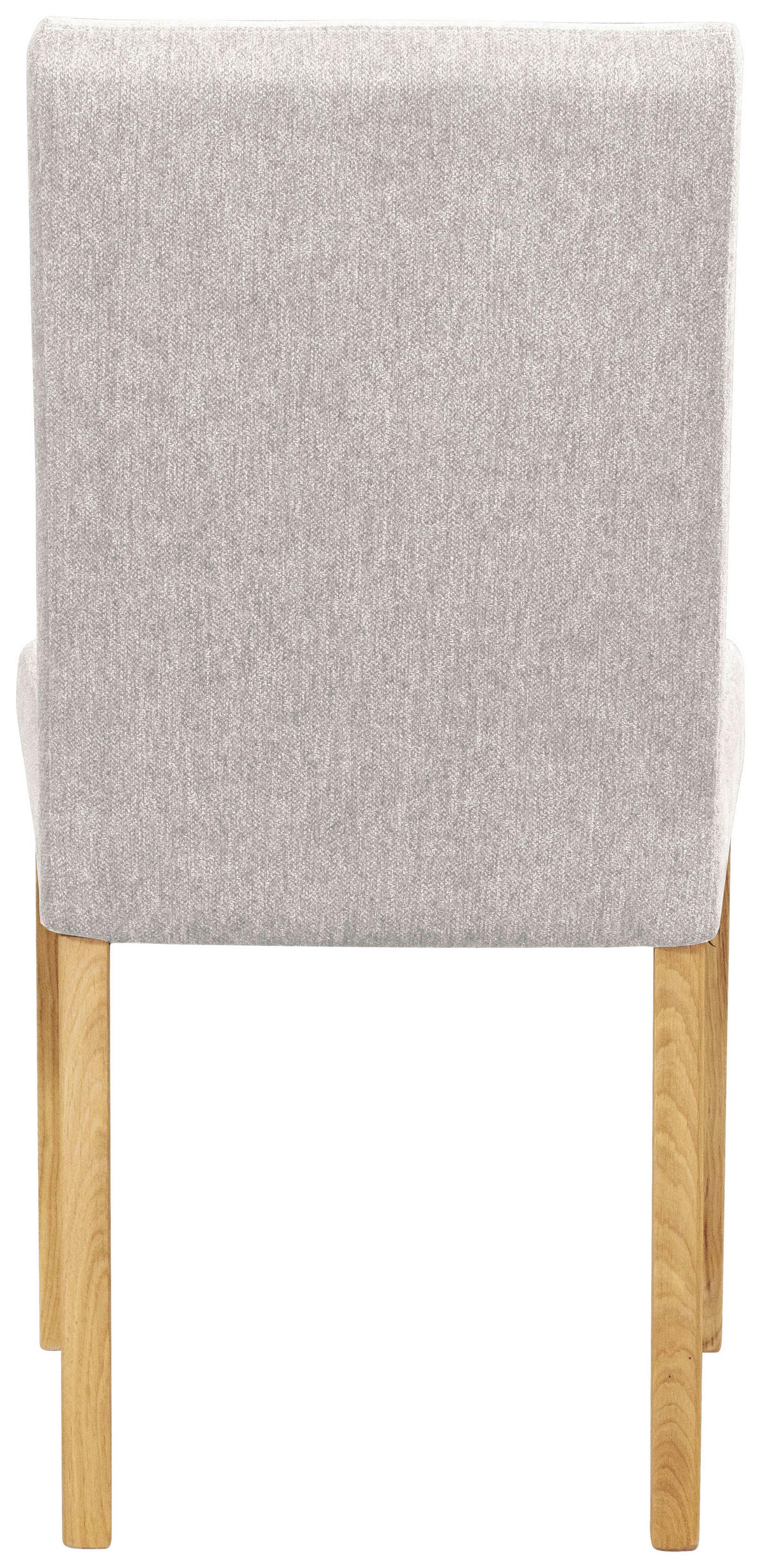 STUHL Webstoff Eichefarben, Hellgrau Eiche vollmassiv  - Eichefarben/Hellgrau, KONVENTIONELL, Holz/Textil (47/94/59cm) - Linea Natura