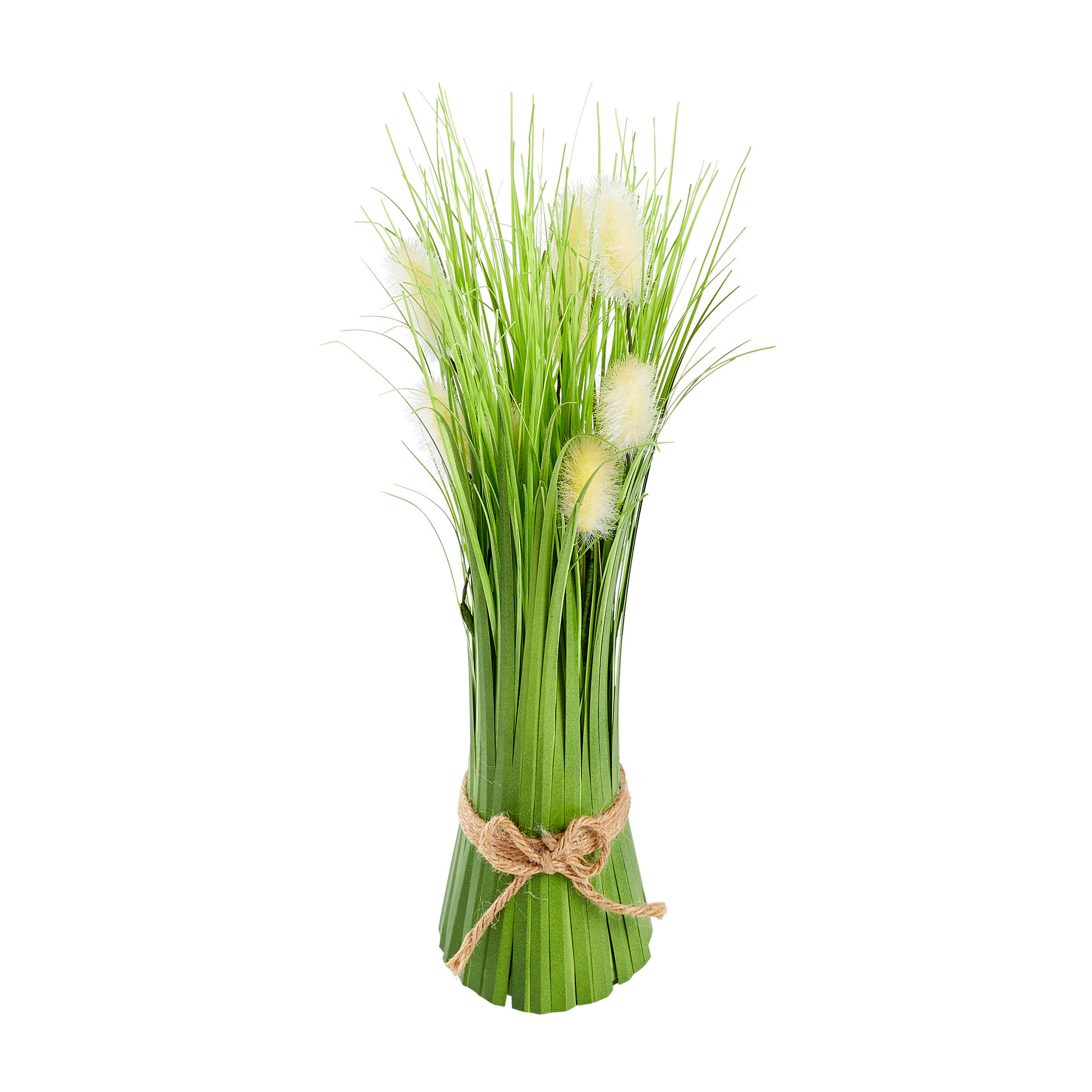IARBĂ DECORATIVĂ - alb/verde, Lifestyle, plastic/metal (30cm)