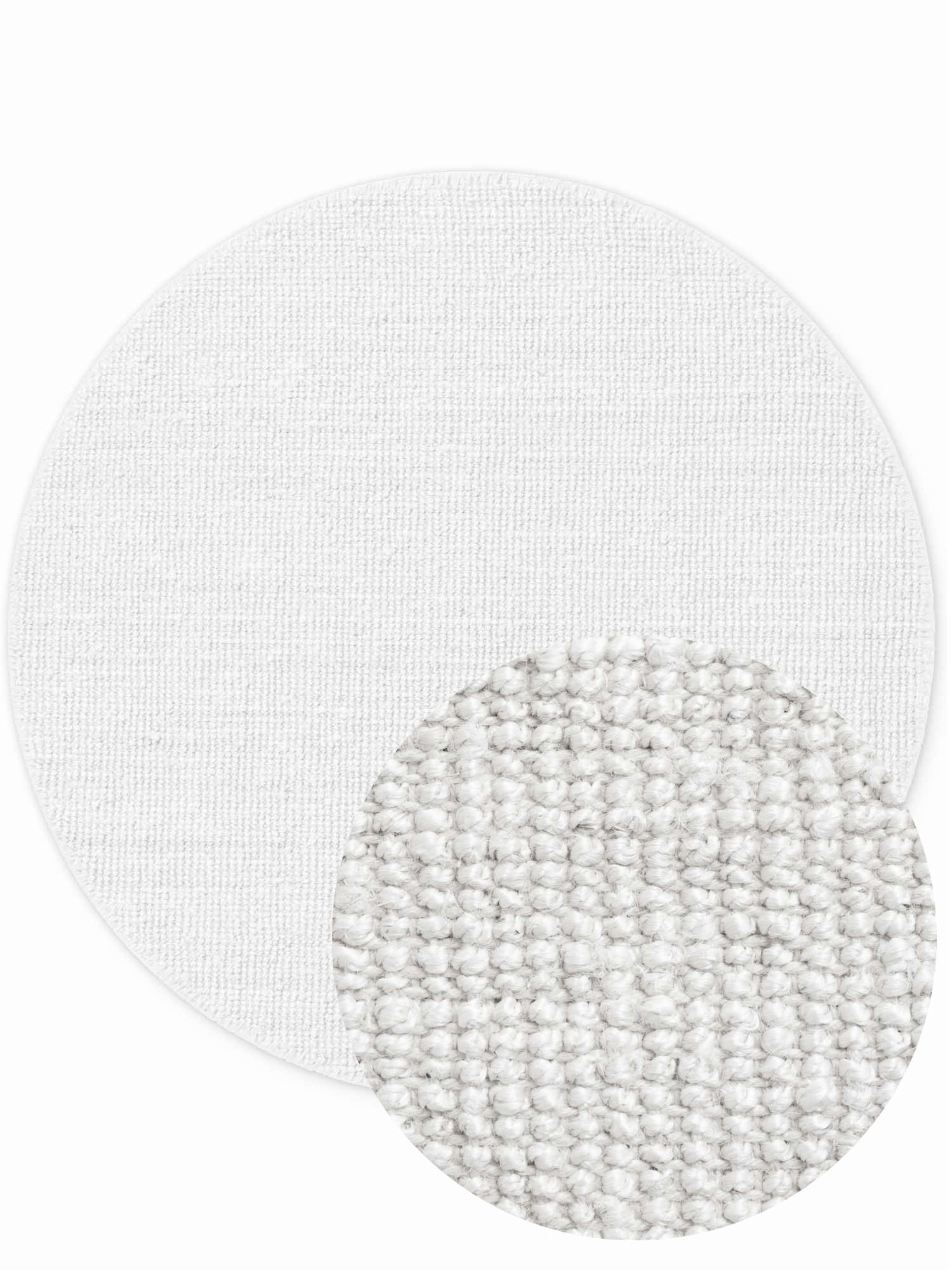 JUTETEPPICH 200 cm Bouclé Weiß rund  - Weiß, Basics, Textil (200cm) - Hanse Home