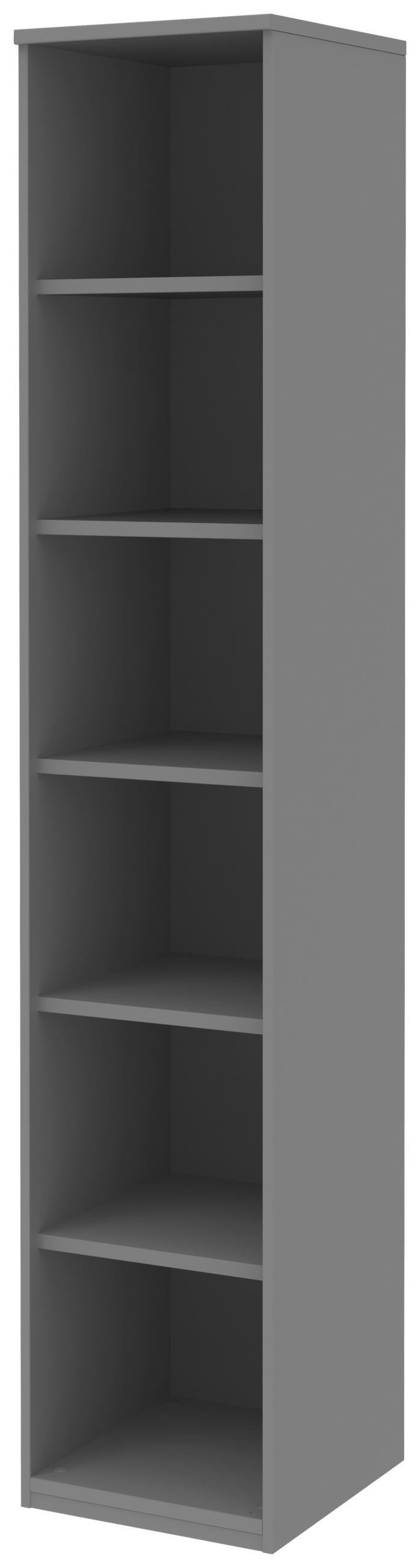 AKTENREGAL Grau  - Grau, KONVENTIONELL, Holzwerkstoff (40/217/43cm) - Moderano