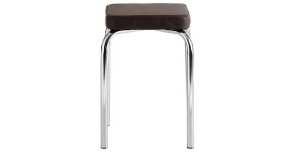 STAPELHOCKER in Metall, Textil Braun - Chromfarben/Braun, Basics, Textil/Metall (36/49/36cm) - Carryhome