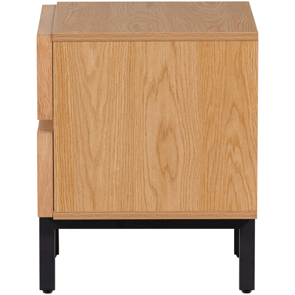 NACHTTISCH 45/51/42 cm  - Schwarz/Naturfarben, Design, Holzwerkstoff/Metall (45/51/42cm) - Livetastic