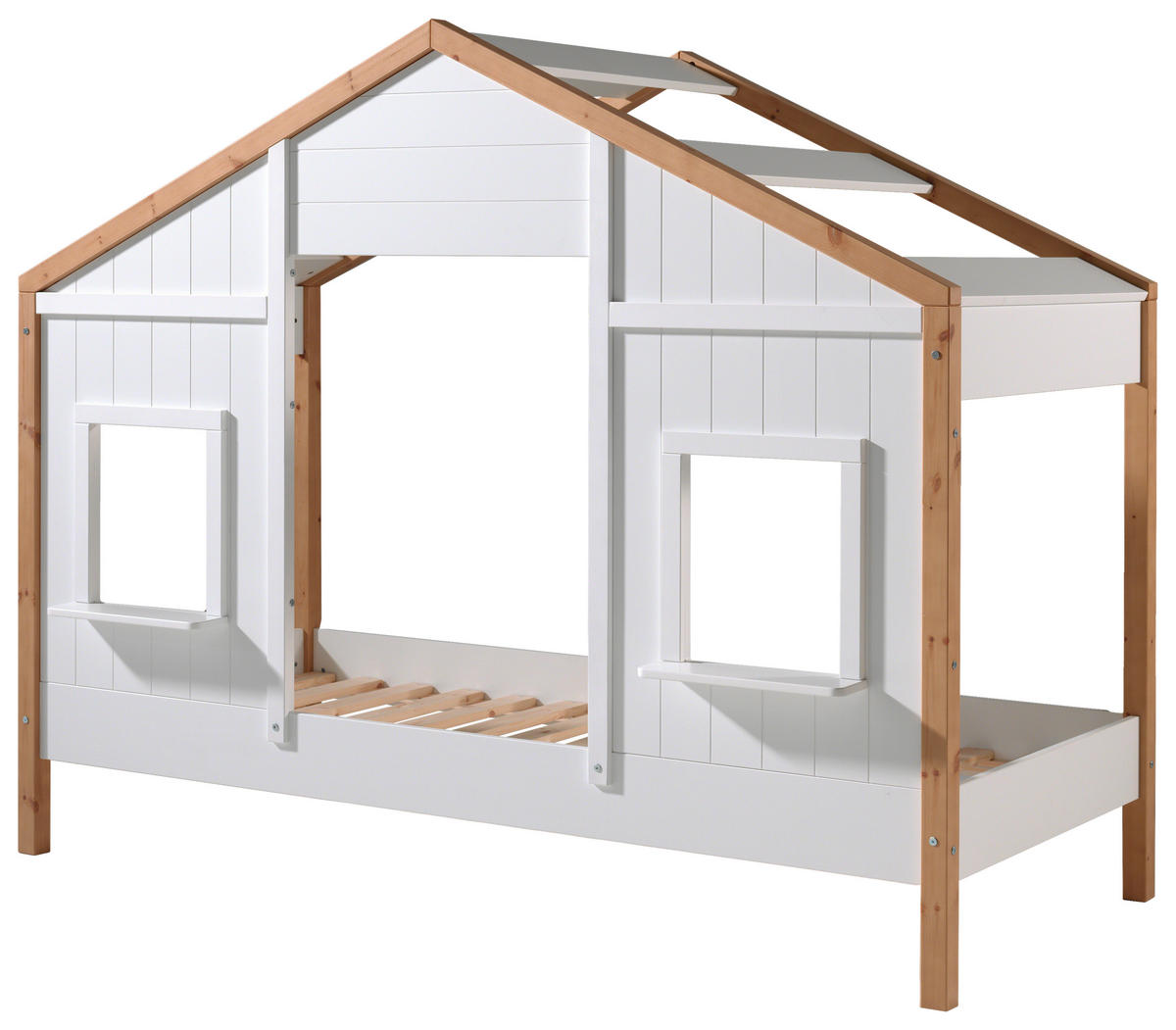 HAUSBETT 90/200 cm  - Eichefarben/Weiß, MODERN, Holz (90/200cm) - MID.YOU
