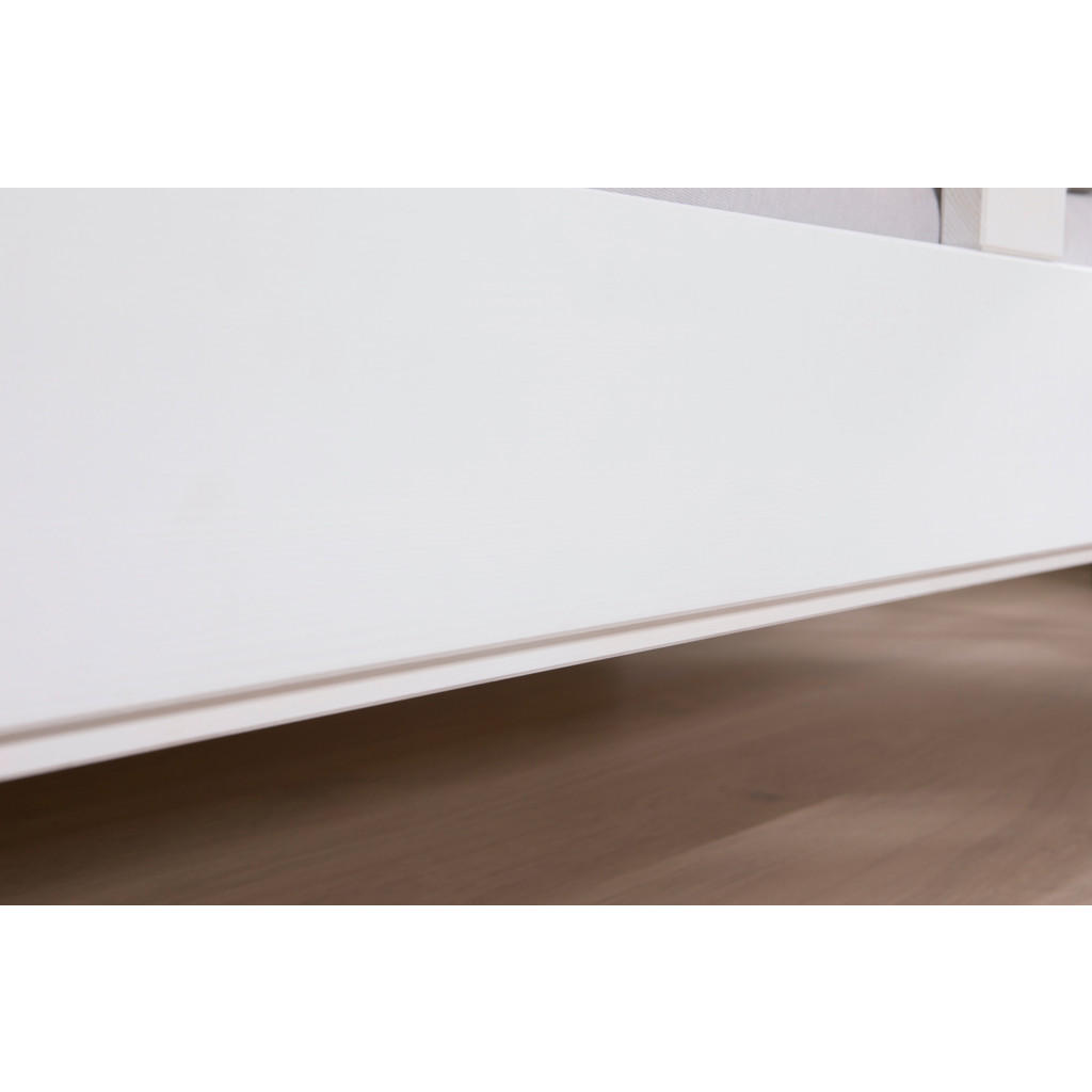 Thumbnail - Mid.you Stauraumbett, Weiß, Textil, Birke,Kiefer, Schichtholz,massiv, H2, Höhe ca. 18 cm, 90x200 cm, für Rollrost geeign...