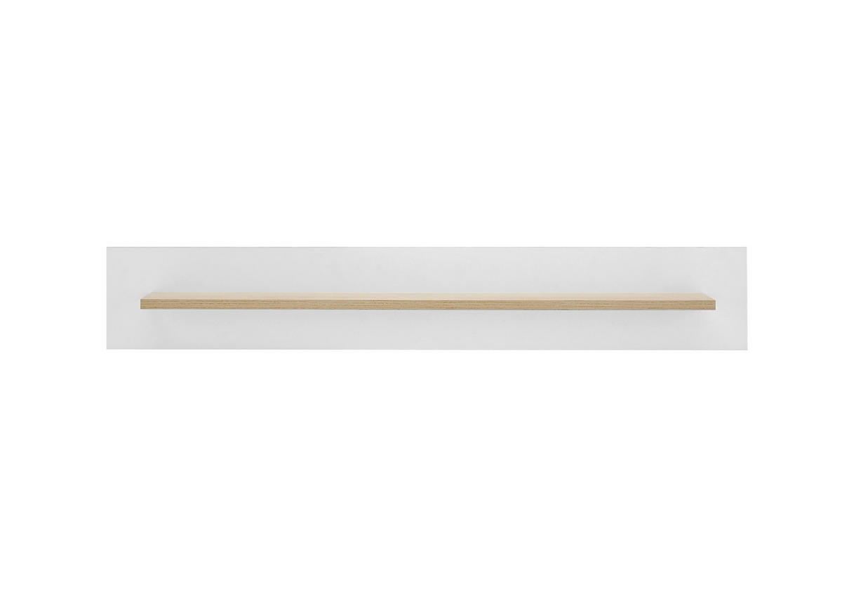 WANDBOARD Eichefarben, Weiß  - Eichefarben/Weiß, Design, Holzwerkstoff (107/20/17cm) - MID.YOU