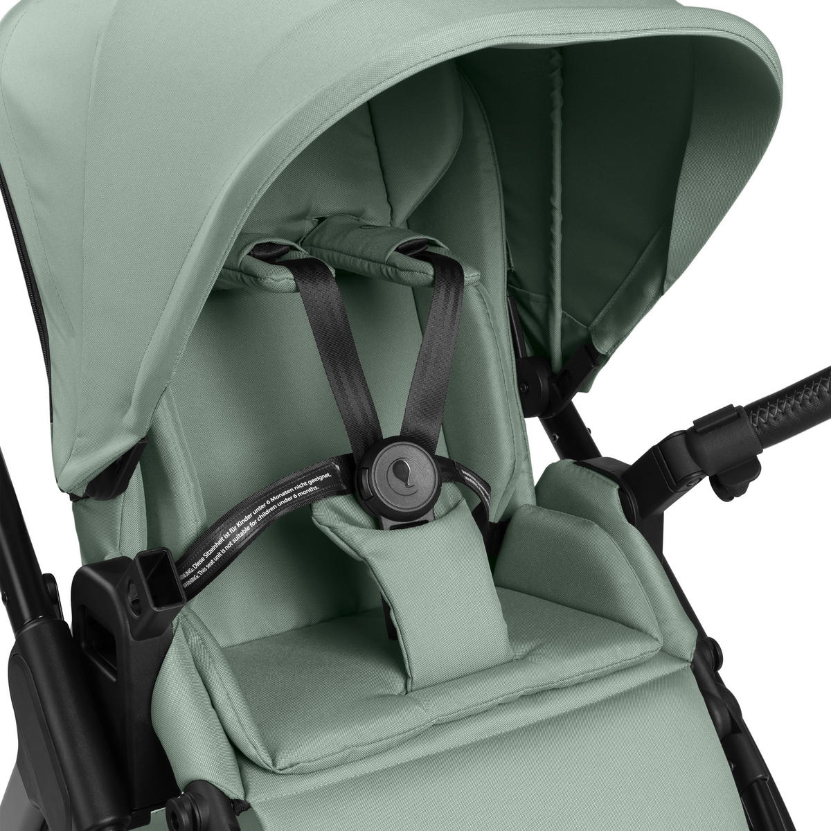 KINDERWAGEN  Samba 2  Pine  - Pastellgrün/Schwarz, Basics, Textil/Metall (60/108/88cm) - ABC Design