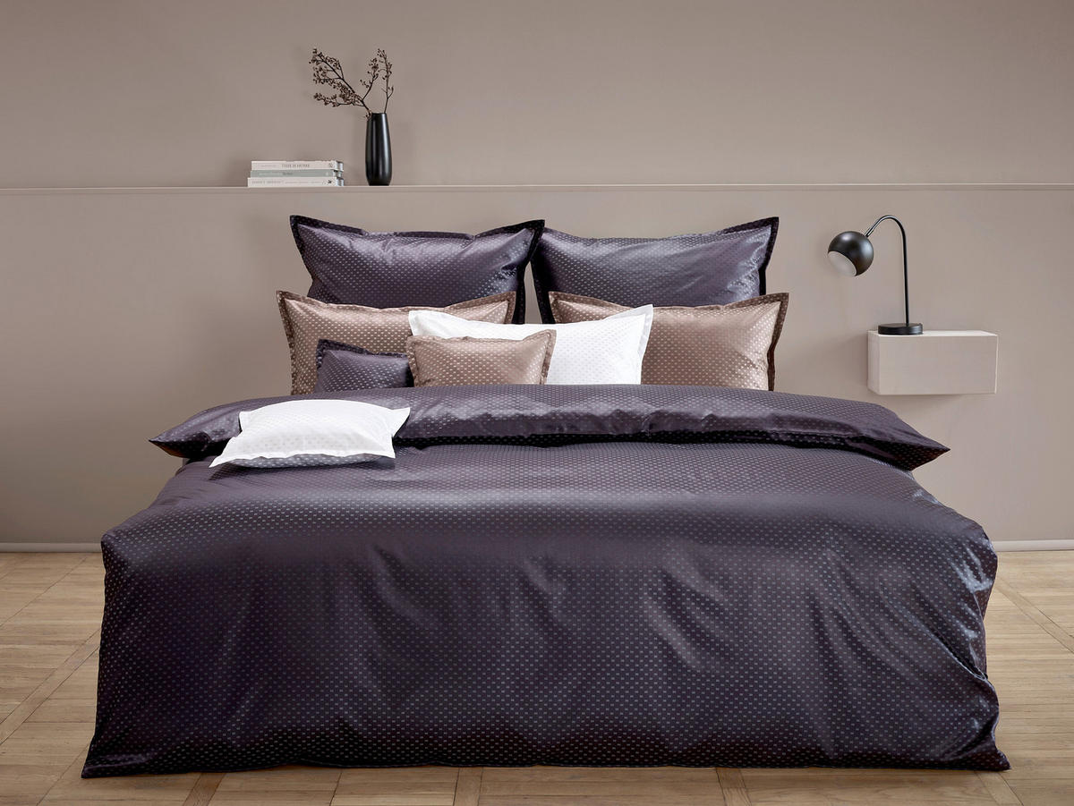 POSTELJINA Livorno 140/200 cm damast crna  - crna, Konvencionalno, tekstil (140/200cm) - Curt Bauer