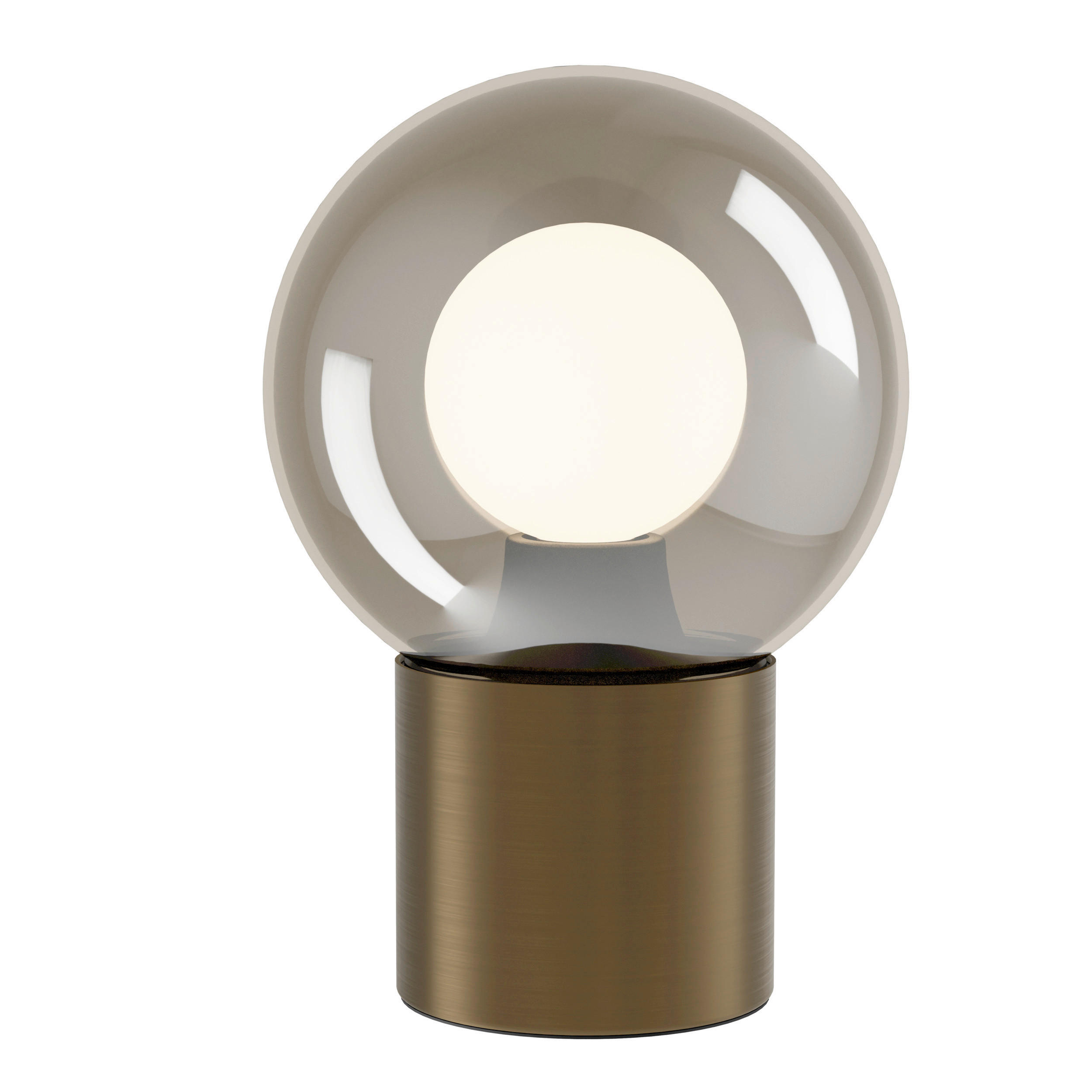 TISCHLEUCHTE 12/17,5 cm  - Braun/Bronzefarben, Design, Glas/Metall (12/17,5cm) - Eglo
