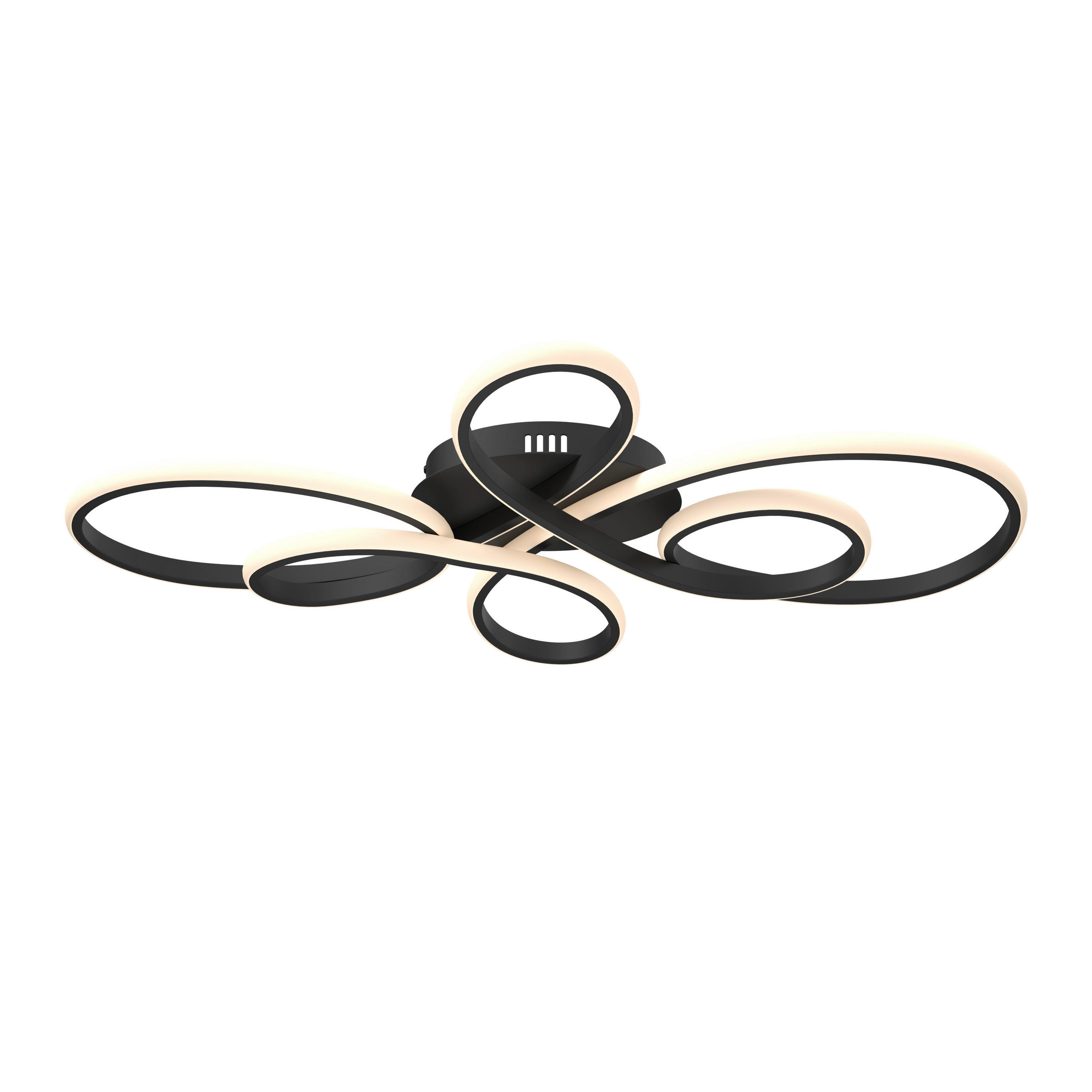LED-DECKENLEUCHTE Matar 88 cm  - Schwarz, Design, Kunststoff/Metall (88cm) - Novel