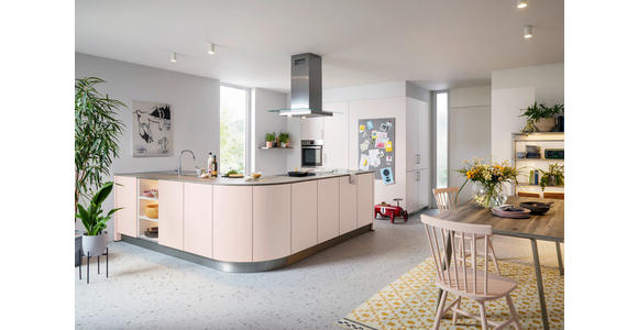 EINBAUKÜCHE - Rosa, Design, Holzwerkstoff - Novel