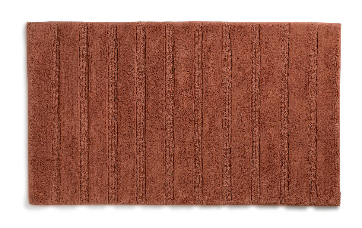 BADEMATTE Terracotta  - Terracotta, KONVENTIONELL, Textil (100/60/1,6cm) - Kela