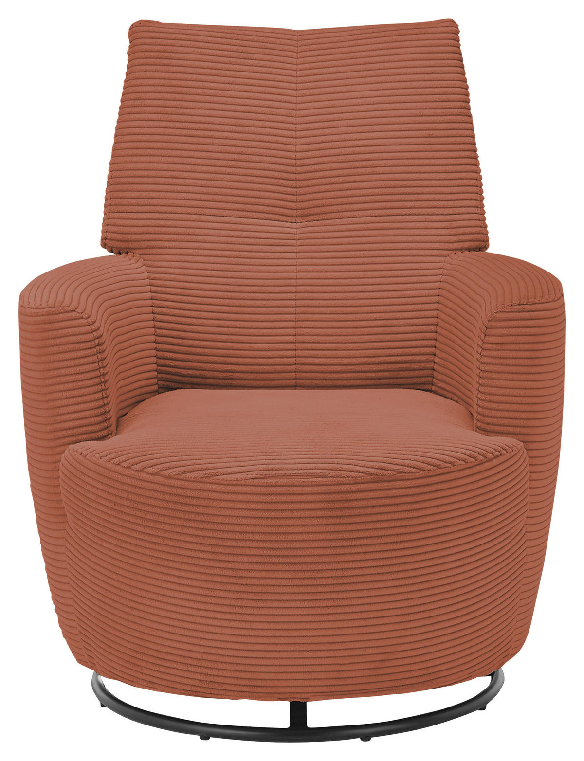 SESSEL Cord Orange    - Schwarz/Orange, Design, Textil/Metall (80/96/88cm) - SetOne by Musterring
