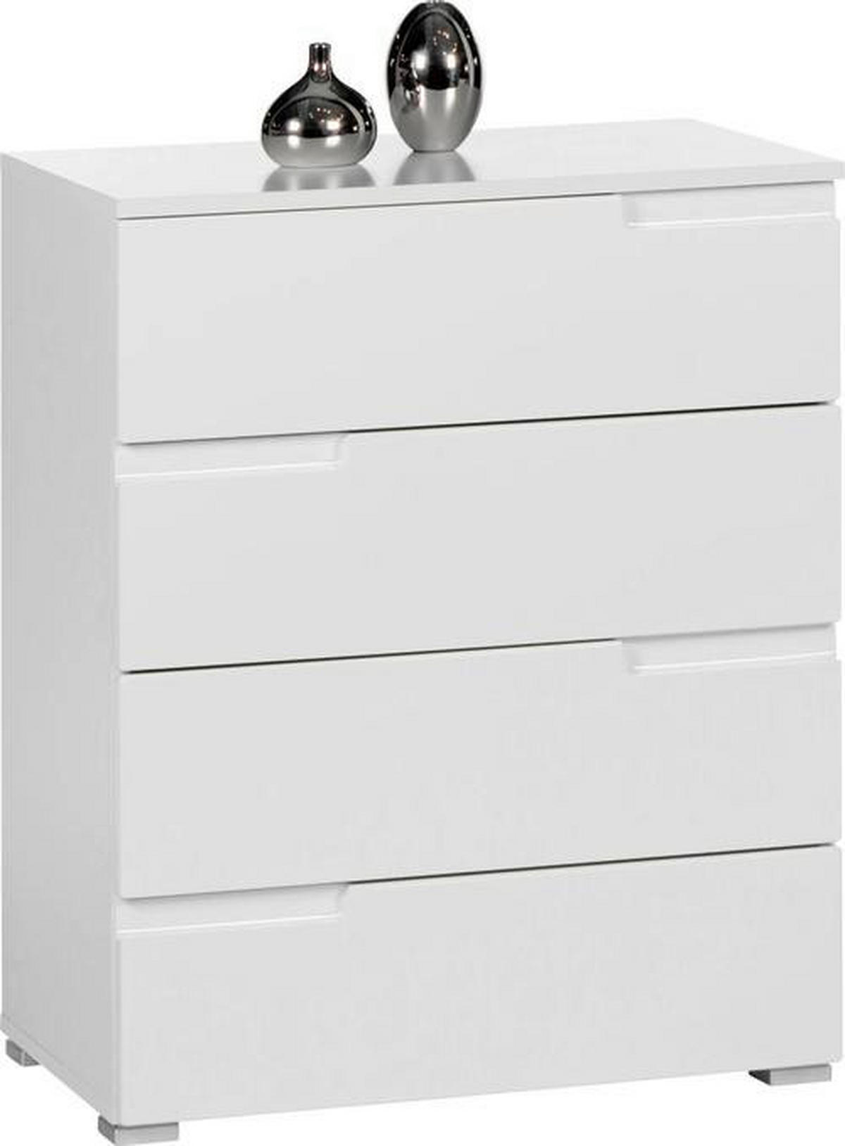 KOMODA, biela, biela s vysokým leskom, 65/80/40 cm - biela/biela s vysokým leskom, Design, kompozitné drevo/plast (65/80/40cm) - Dieter Knoll