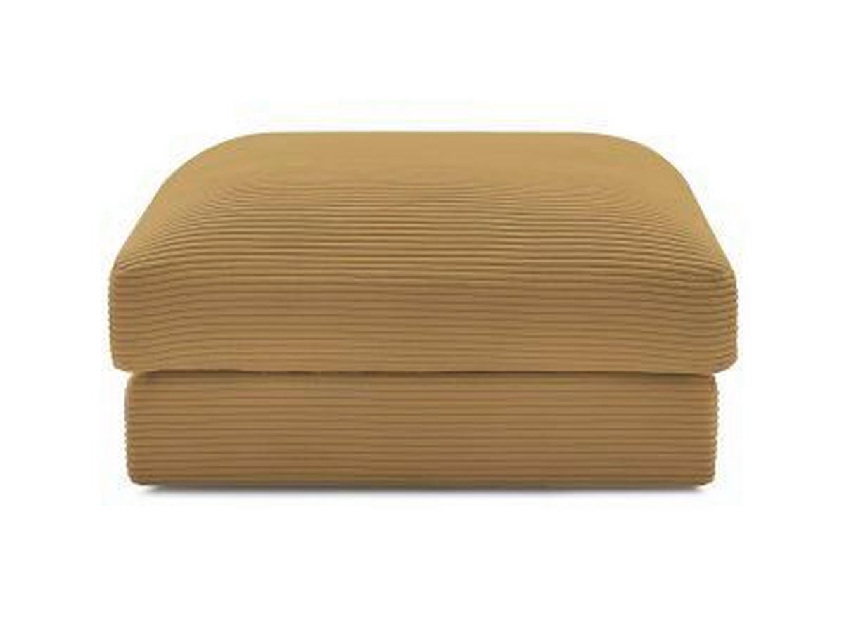 HOCKER LEONARD Cord Gelb  - Gelb/Schwarz, MODERN, Kunststoff/Textil (86/43/86cm)