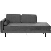 RÉCAMIERE in Velours Anthrazit  - Anthrazit/Schwarz, Design, Textil/Metall (190/87/81cm) - Max Winzer