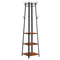 ŠATNÍ STOJAN - černá/hnědá, Trend, kov/kompozitní dřevo (43/180/43cm) - Boxxx