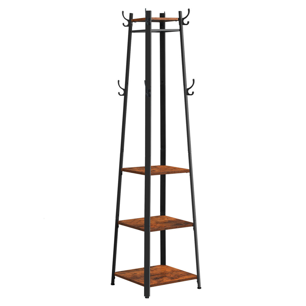 ŠATNÍ STOJAN - černá/hnědá, Trend, kov/kompozitní dřevo (43/180/43cm) - Boxxx