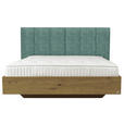 BOXSPRINGBETT 180/200 cm  in Türkis, Wildeiche  - Türkis/Wildeiche, Natur, Holz/Textil (180/200cm) - Valnatura