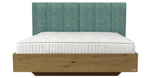 BOXSPRINGBETT 180/200 cm in Türkis, Wildeiche - Türkis/Wildeiche, Natur, Holz/Textil (180/200cm) - Valnatura