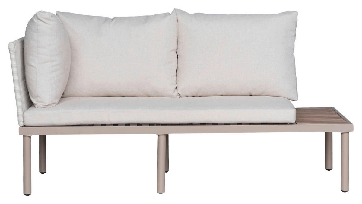 LOUNGEGARNITUR  215/170 cm  Akazie massiv Eisen  - Creme/Akaziefarben, MODERN, Holz/Textil (215/170cm) - Ambia Garden