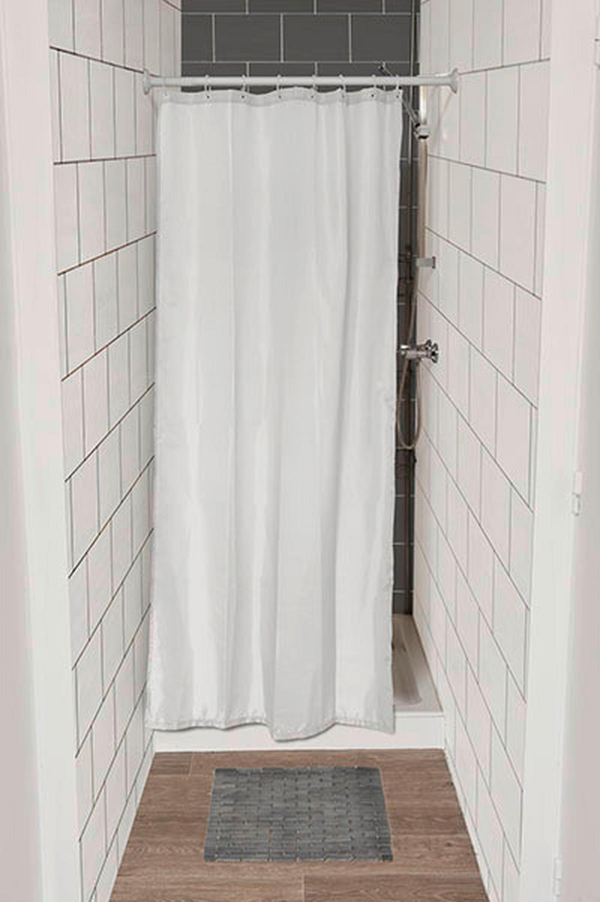 KOPALNIŠKA ZAVESA  TENDANCE   180/120 cm          bela  - bela, Konvencionalno, umetna masa (180/120cm) - Homeware