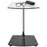BEISTELLTISCH Freiform Chromfarben, Schwarz - Chromfarben/Schwarz, Design, Glas/Metall (38/50/38cm) - XORA