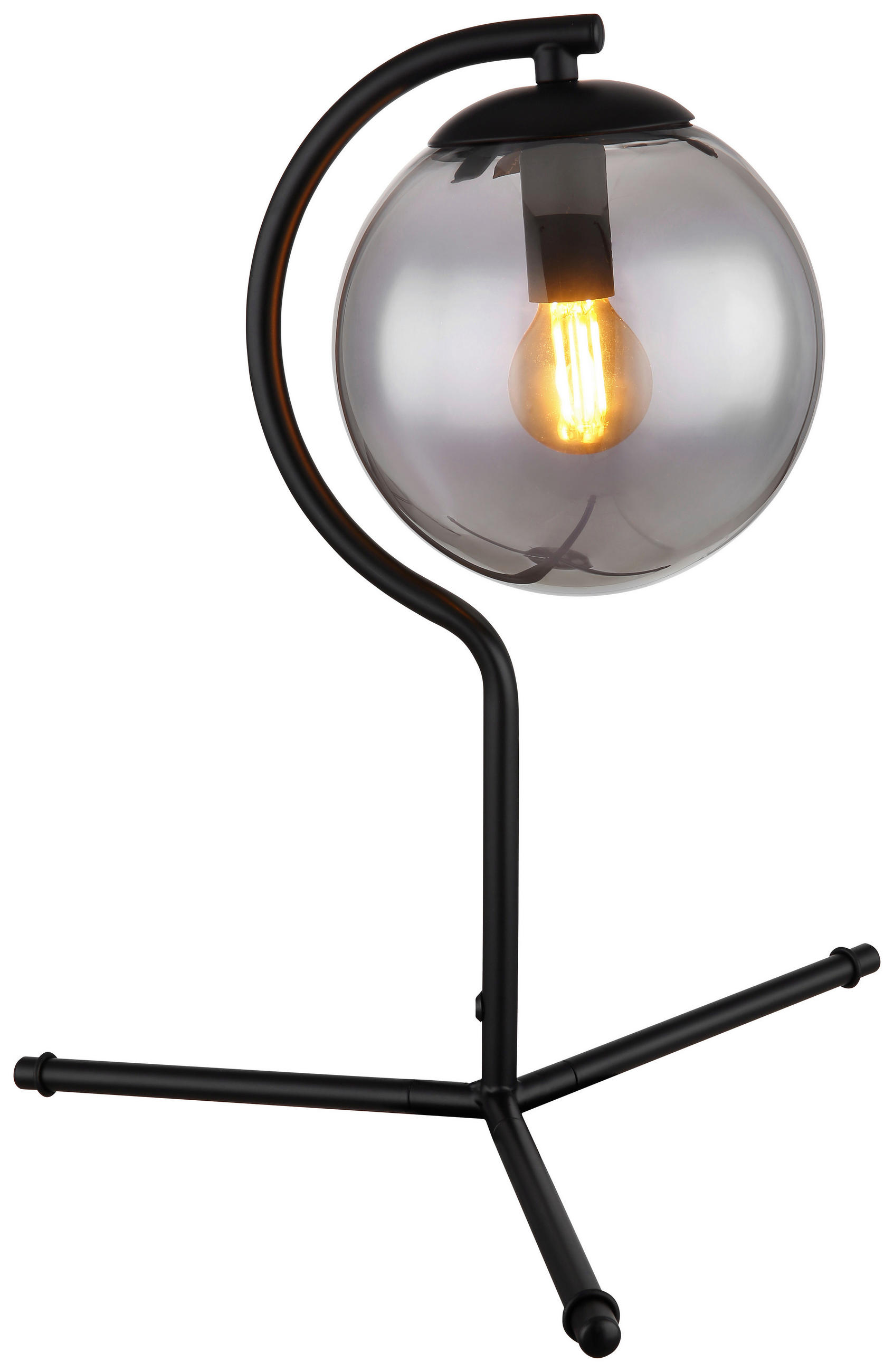TISCHLEUCHTE 35/35 cm  - Schwarz, Basics, Glas/Metall (35/35cm) - Globo