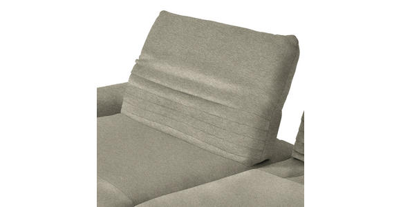 ECKSOFA  in Teddystoff Graubraun  170-195/280 cm  - Graubraun/Schwarz, Design, Textil/Metall (170-195/280cm) - Dieter Knoll