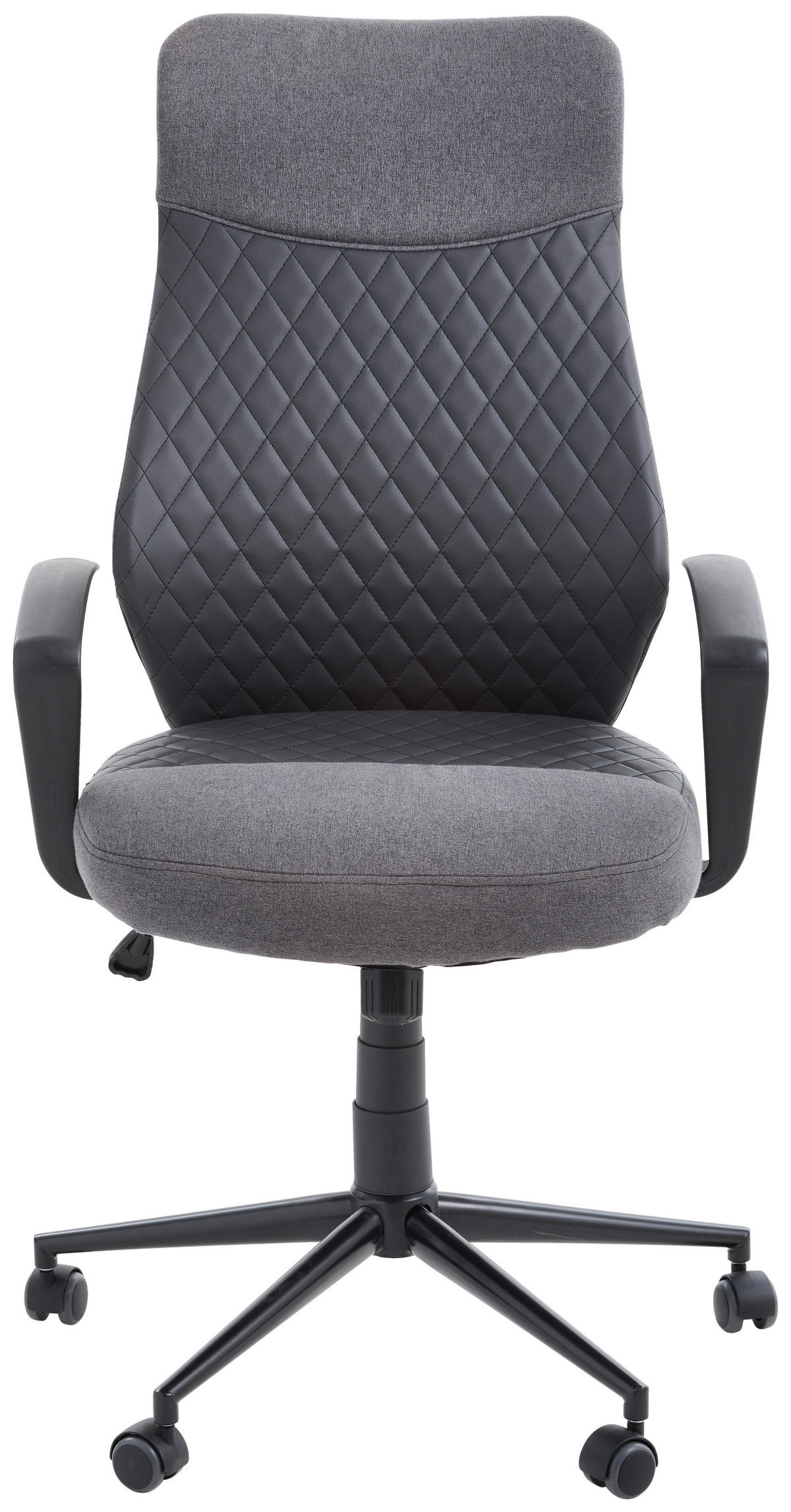 Scaun Rotativ, imitație piele, antracit, gri închis - gri închis/antracit, Modern, plastic/metal (68/112-120/68cm) - Xora