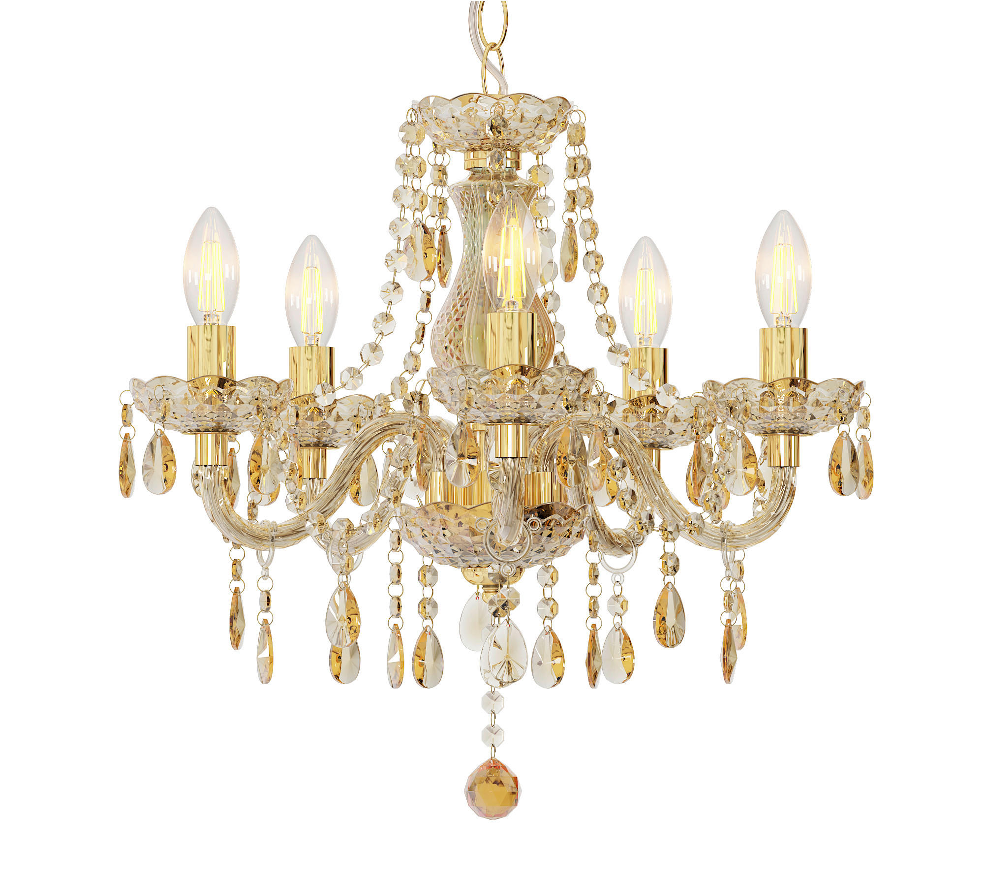 HÄNGELEUCHTE 48/150 cm    - Klar/Goldfarben, Konventionell, Kunststoff/Metall (48/150cm)