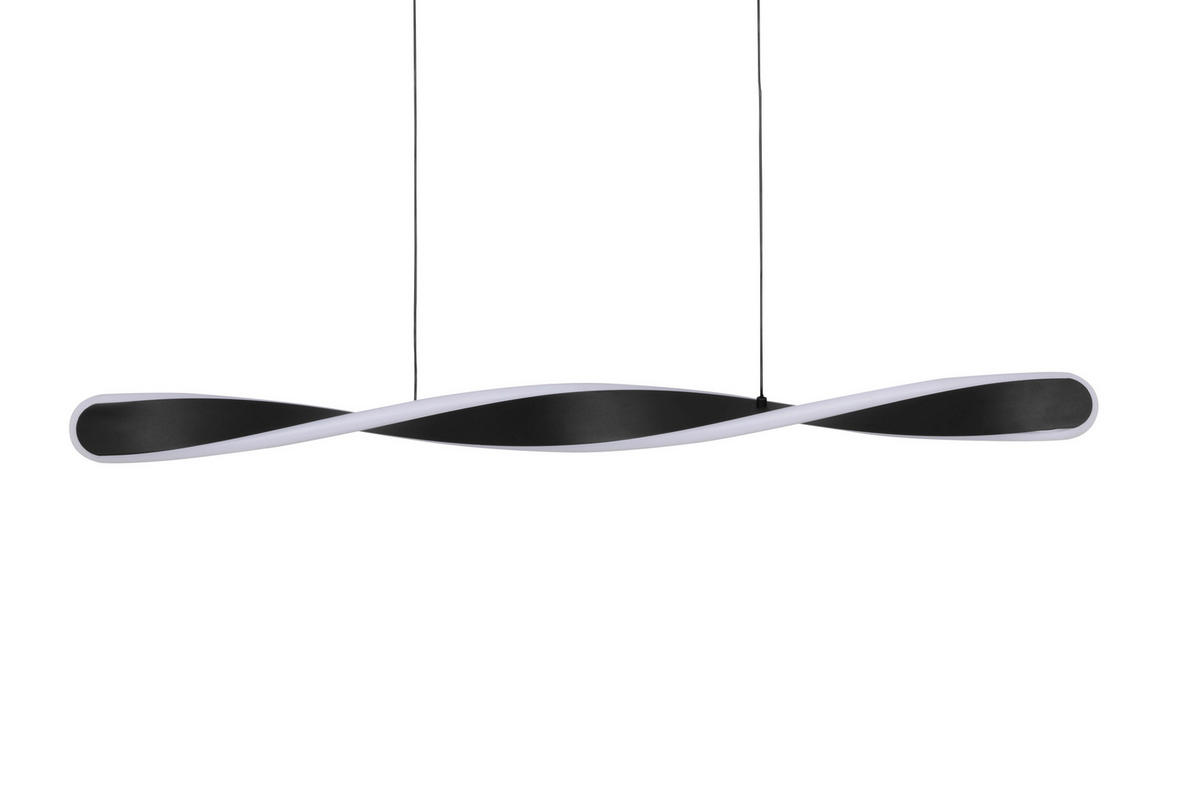 ZÁVESNÉ LED SVIETIDLO, 89/6/150 cm  - čierna, Design, kov/plast (89/6/150cm) - Novel
