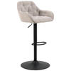 BARHOCKER in Textil Beige  - Beige/Schwarz, Modern, Textil/Metall (52/109/52cm) - MID.YOU