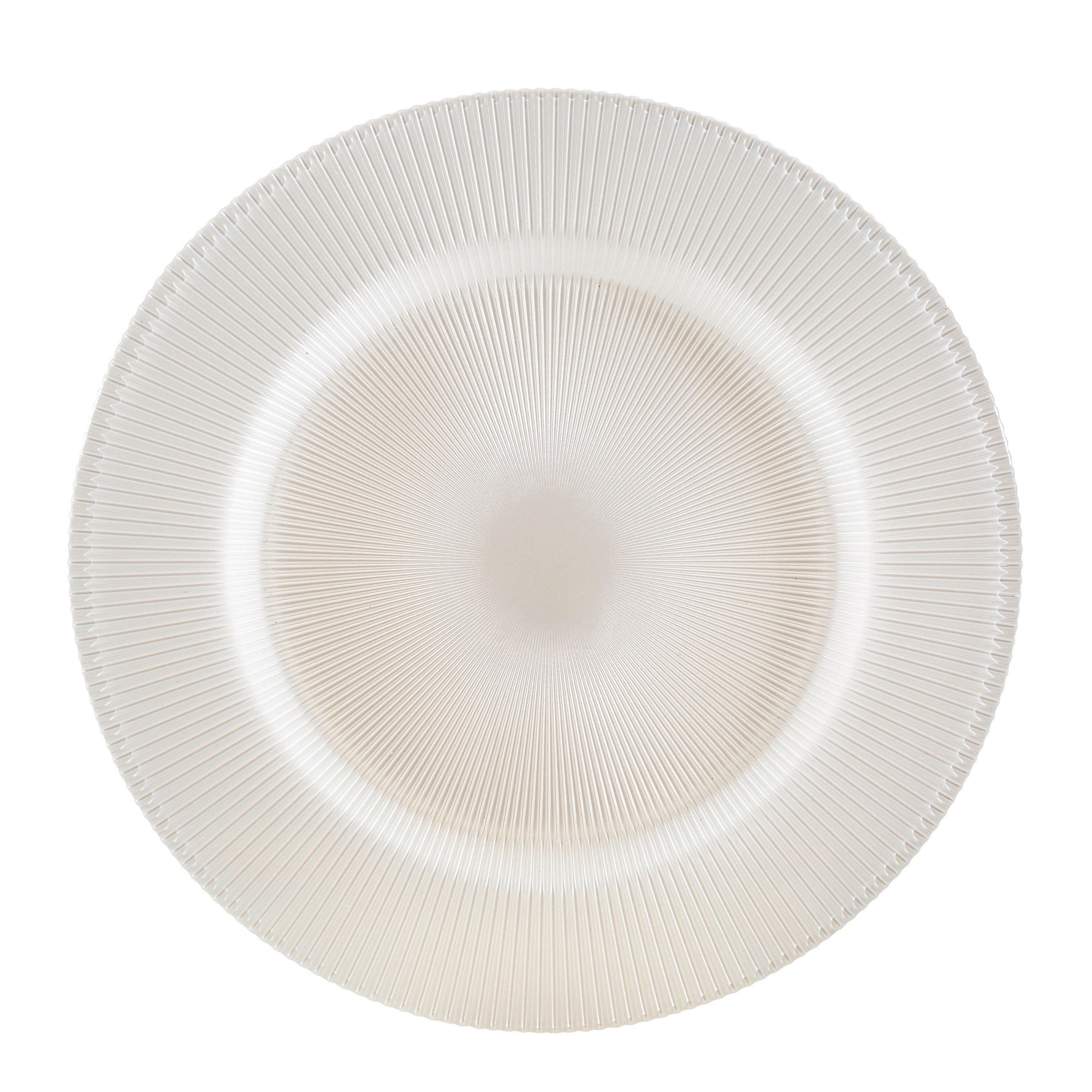 PODLOŽKA POD TALÍŘ, sklo, 34 cm - bílá, Konvenční, sklo (34cm) - Novel