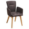 ARMLEHNSTUHL  in Mikrofaser  - Eichefarben/Anthrazit, KONVENTIONELL, Holz/Textil (57/91/66cm) - Dieter Knoll