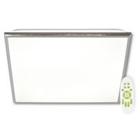 STROPNÉ LED SVIETIDLO, 48/48/6.5 cm - strieborná, Design, kov/plast (48/48/6.5cm)