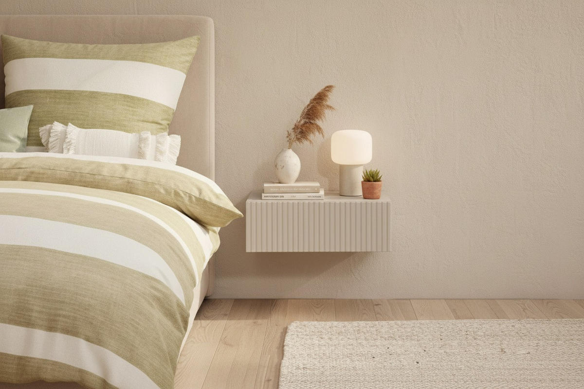 NACHTSCHRANK 50/17/38 cm  - Kaschmir, Trend, Holzwerkstoff (50/17/38cm) - Xora