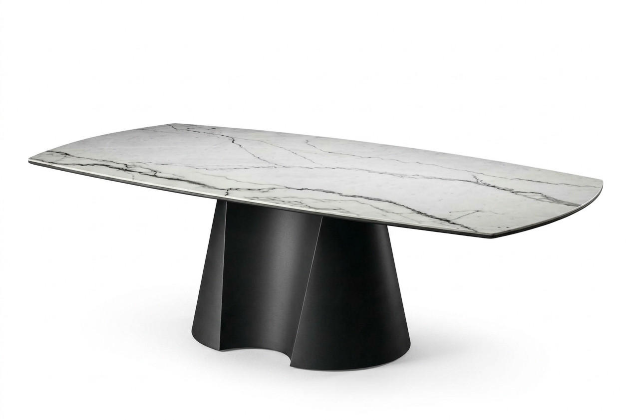 STOL ZA BLAGOVAONICU  tamno siva  metal, keramika  - tamno siva, Moderno, metal/keramika (120/240cm) - Belluti