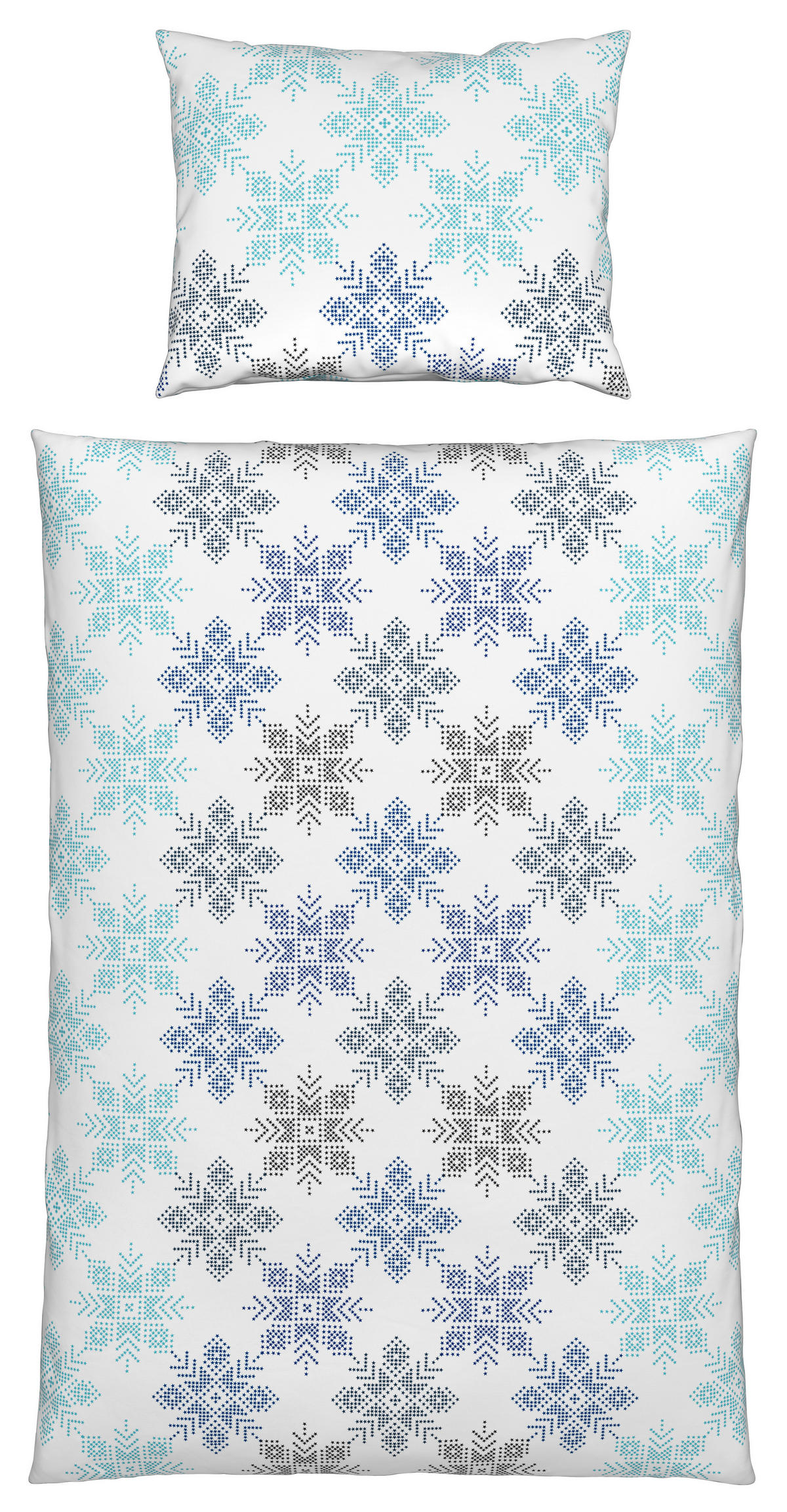 POSTELJINA NORDIC STAR 140/200 cm flanel siva, bela  - siva/bela, Konvencionalno, tekstil (140/200cm) - Esposa