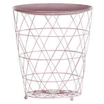 BEISTELLTISCH in Metall 36/36/42 cm  - Rosa, Design, Metall (36/36/42cm) - Carryhome